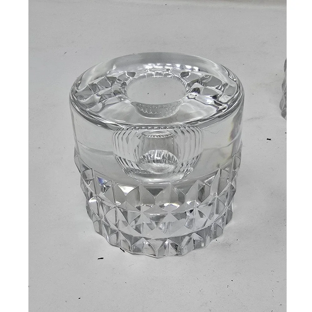 Vtg Orrefors‎ crystal candle holder Ingeorg Lundin swedish 